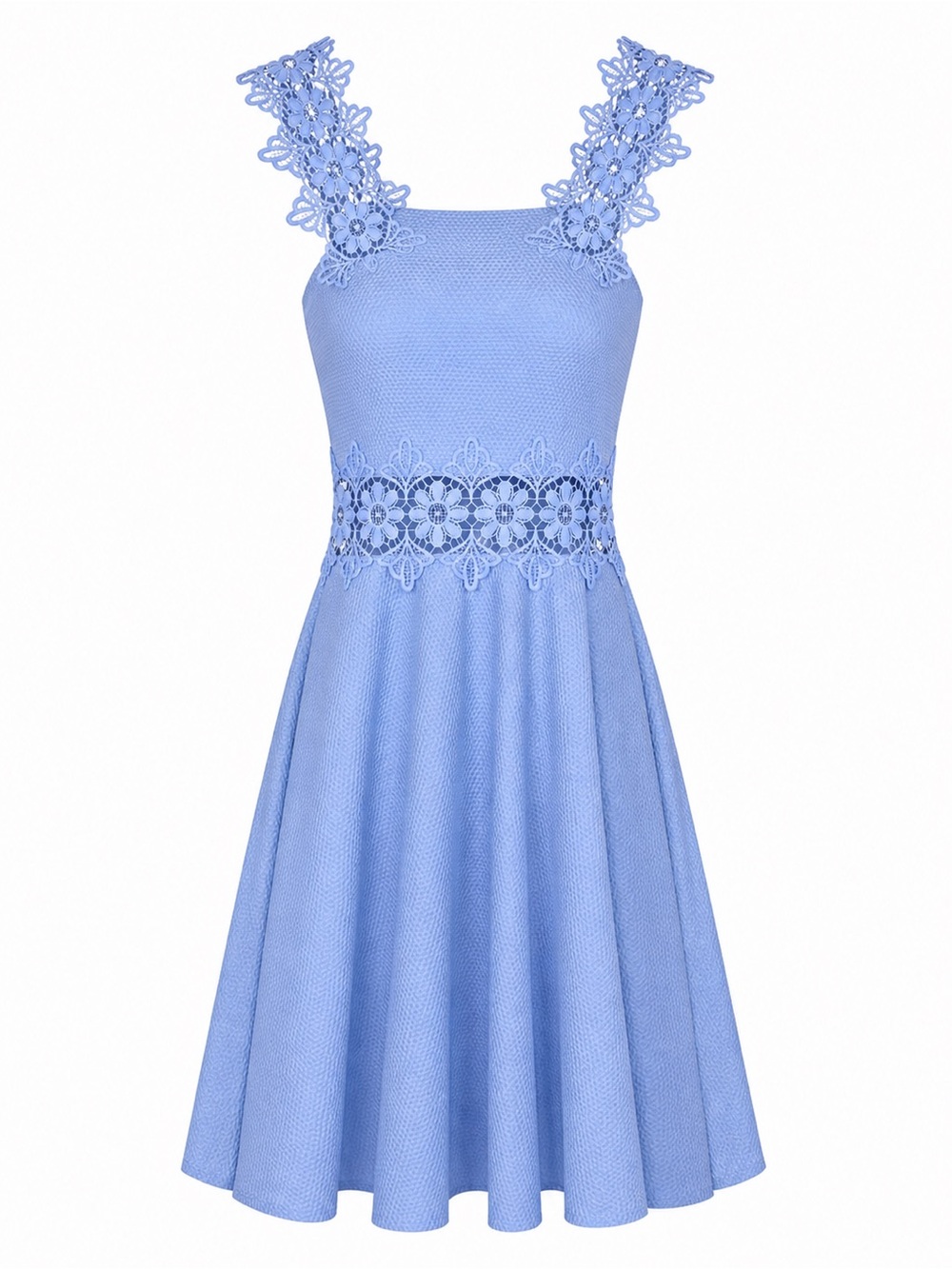 Ted Baker Light Blue Lace Trim Sundress
